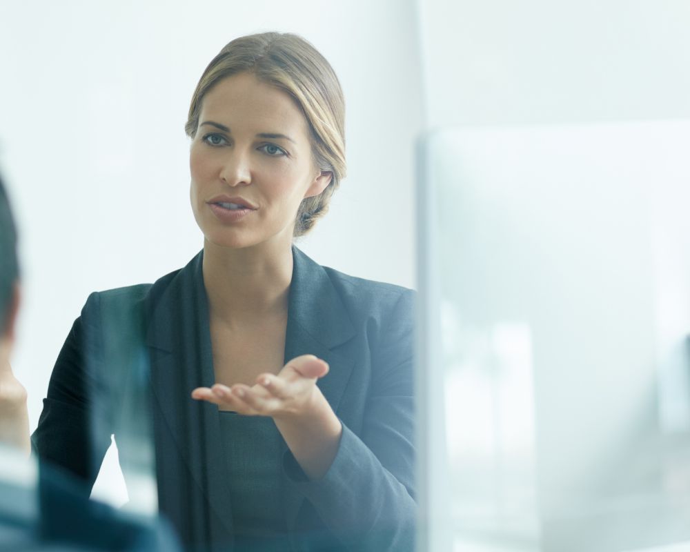 woman communicating clearly and directly