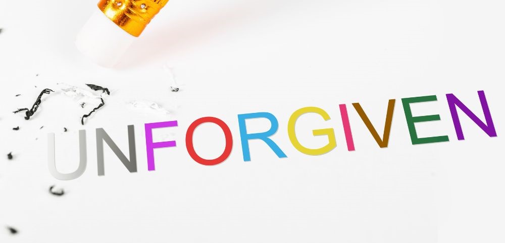 a banner stating "unforgiven"